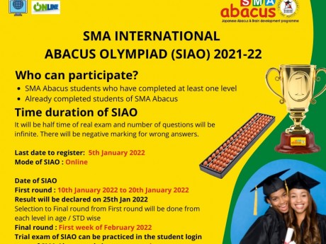 SMA INTERNATIONAL ABACUS OLYMPIAD